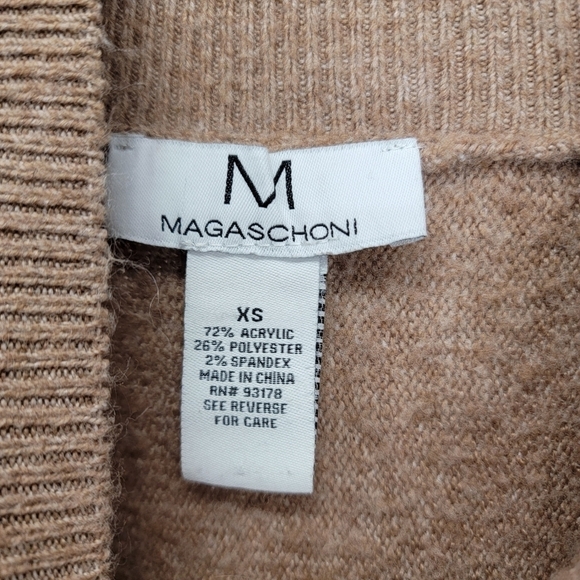 Magaschoni High Neck Long Sleeve Side Bottom Hem Slit Sweater - Picture 11 of 16